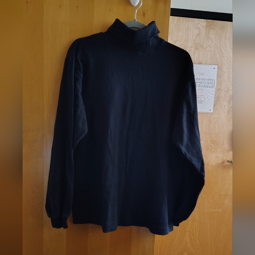 Jantzen Men's Sleek Black Turtleneck Sweater